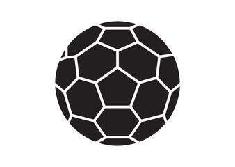 Fototapeta premium Soccer Ball Icon, Editable Solid Vector Illustration