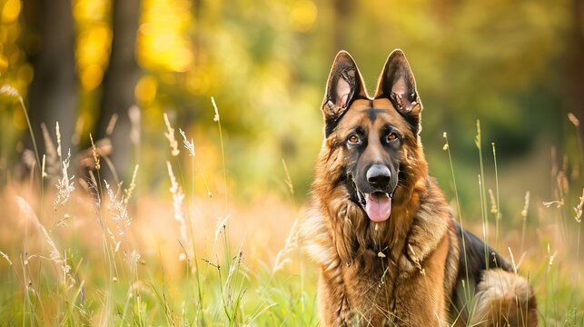 Vibrant portrait of an alert belgian shepherd with brown fur, erect ears, and playful expression