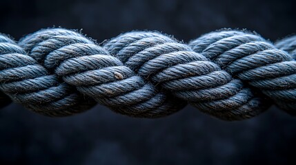 Thick Braided Rope Closeup.