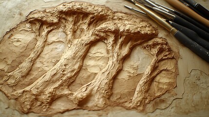 Textured Tree Root Artwork  Brushes.