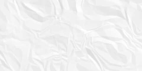 Obraz premium Crumple crushed white paper obsolete rumple craft design. wrinkle ripped creased crumple aged closeup recycled document grunge paper background.