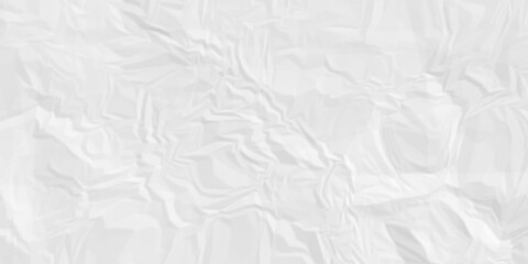 Obraz premium Crumple crushed white paper obsolete rumple craft design. wrinkle ripped creased crumple aged closeup recycled document grunge paper background.