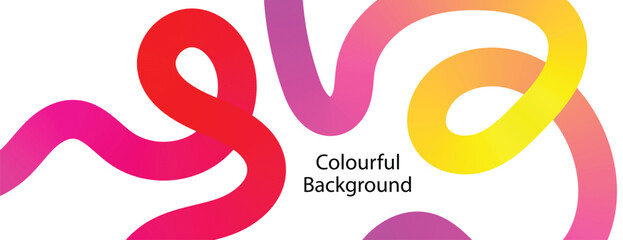 Obraz premium colorfull wavy line. colorfull gradient line colorfull abstract gradients line gradient wavy line abstract line Abstract Gradient Color Line Waves Pattern. Vector Rainbow Ribbon. 