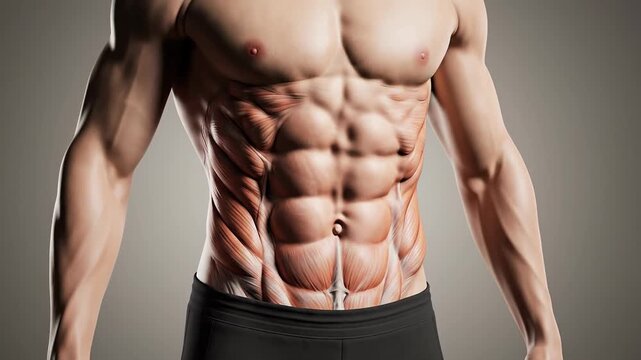 Body Transformation: From Fat to Ripped Abs - Male Anatomy Comparison