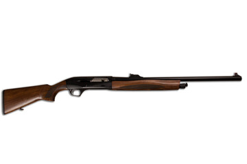 Old american wild west rifle isolated in white background