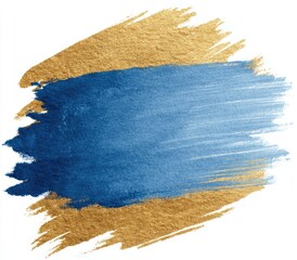 A blue brushstroke layered within a golden, textured background, creating a visual accent