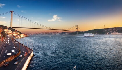 Naklejka premium bosphorus bridge in istanbul turkey