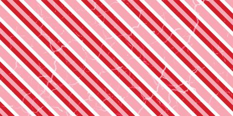 Candy cane Christmas background, peppermint diagonal stripes print seamless pattern