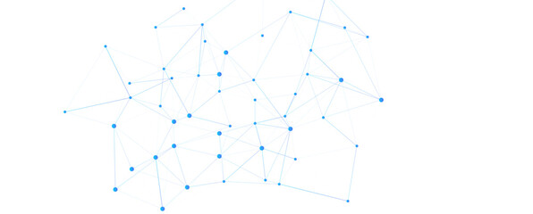 Abstract Network Connection  Blue Plexus on White Background © JustPrint