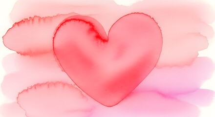 Fototapeta premium A beautiful pink heart on a soft pink background with heart shapes