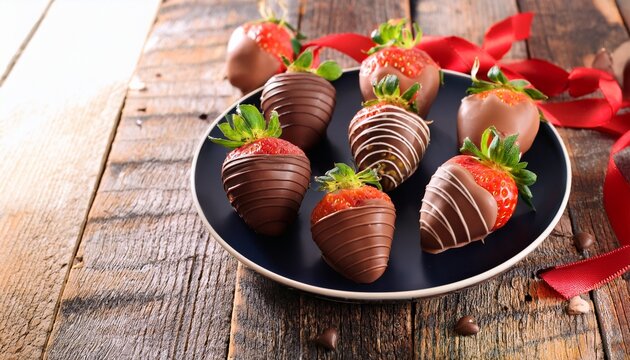 Fraises Au Chocolat Pour Celebrer La Saint Valentin