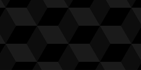 Obraz premium Vector structure box minimal black abstract cube square wall texture. geometric tile hexagon mosaic wall grid wallpaper. minimal geometric block cube isometric mosaic texture background.