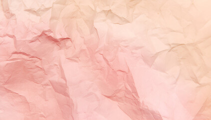 Fototapeta premium Pink Crumpled Paper Texture Background in Soft Pastel Shades for Creative Design