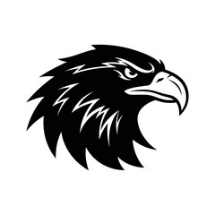 Obraz premium A silhouette Eagle Heads vector illustration