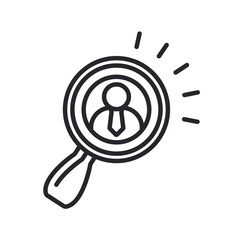 research icons outline and Flat Style,transparent background