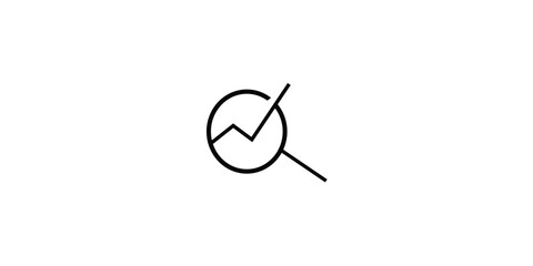 Financial Data Analysis Magnifying Glass Icon