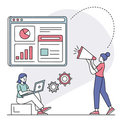 Clean Modern Illustration for Website - Professional Design