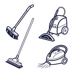 Cleaning Housekeeping Icons - Domestic Chores & Services