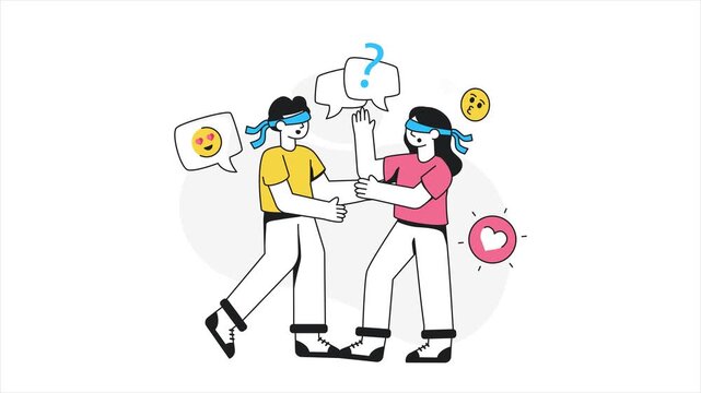 Couple At Blind Date Animation MP4 File