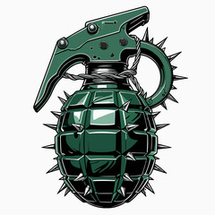 vector image of a spiked grenade