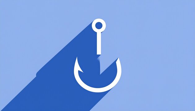 3D white anchor icon on blue gradient background symbolizing stability and success