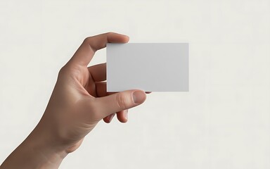 Obraz premium Hand holding a blank white business card