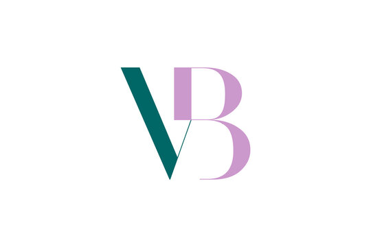 Modern VB Letter Logo Design, Minimal Monogram Brand Identity Symbol
