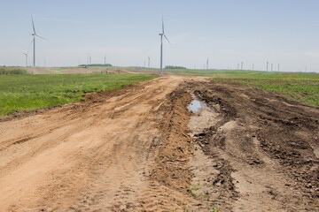 picking up a decommissioned wind turbine access road © Peter
