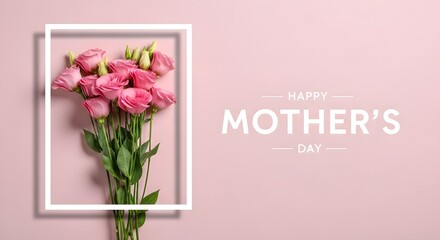 Minimal Flower Vase Mother&rsquo;s Day Poster Design