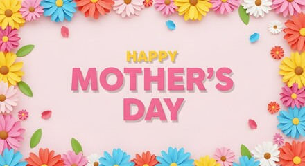 Modern Pink Pattern Happy Mother&rsquo;s Day Banner