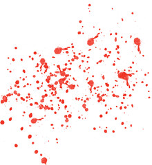 Red paint splatter element