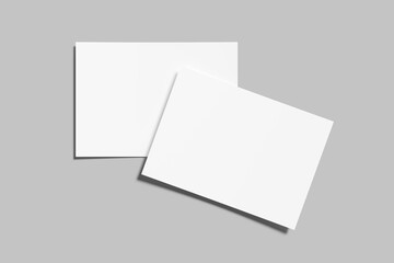 A4 Landscape Flyer Blank Mockup