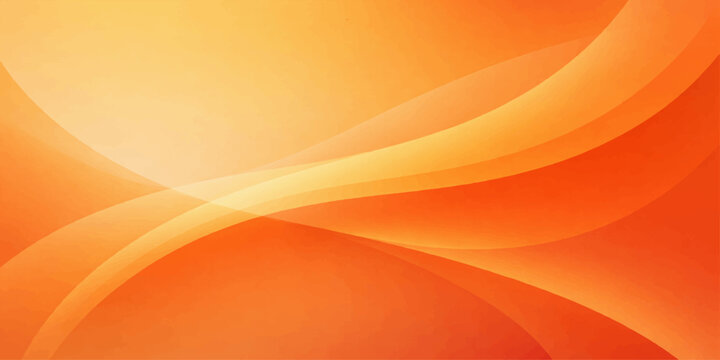 An abstract orange background vector featuring soft yellow waves and golden light gradients in a motion-filled pattern of curved lines and textured shapes for an energetic art illustration