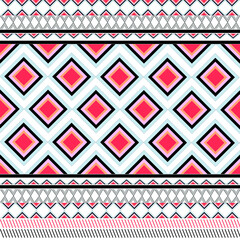 Geometric ehtnic oriental seamless pattern traditional desing for background, carpet, wallpaper, clothing, wrapping, batik, fabric, vector, illustration, embroidery style