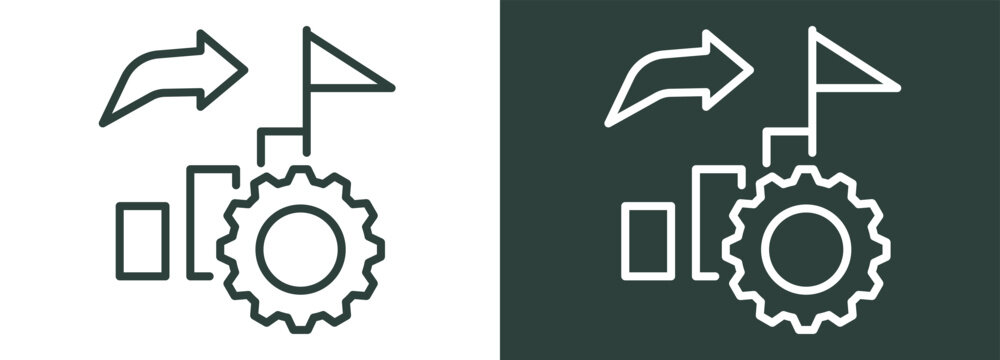 Challenge Icon White and Black Style Of