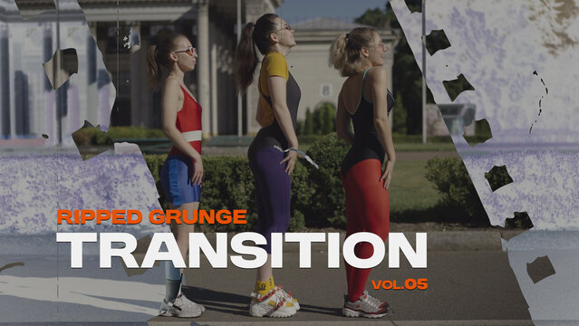 Ripped Grunge Transition / Horizontal / Part 05