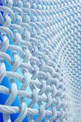 Close-up of fabric interlaced fiber.