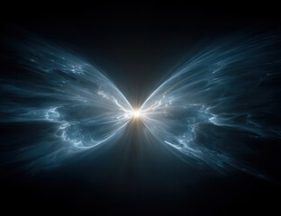 Abstract butterfly wings, light and dark