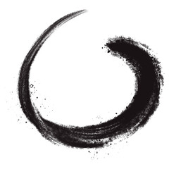 Black paint brush stroke doodle drawing