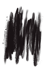 Black paint brush stroke doodle drawing