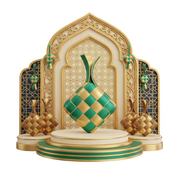 Centered ketupat podium premium decor