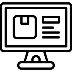 Obraz premium Logistics Website icon in Line Style