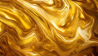 Abstract Golden Liquid Marble Texture Background Image