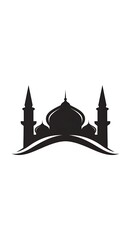 Fototapeta premium Islamic Mosque Silhouette Icon Graphic.