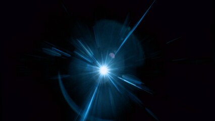 Real Lens Flare Reflections for Overlay or Transition Isolated on Black