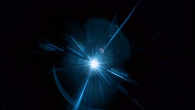 Real Lens Flare Reflections for Overlay or Transition Isolated on Black