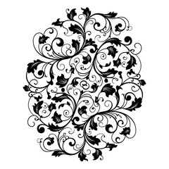 black and white floral background