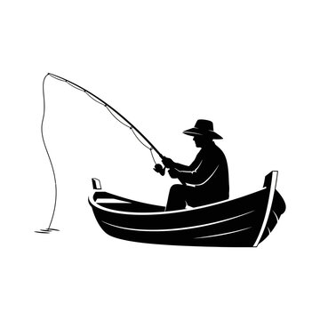 silhouette of a fishing boat