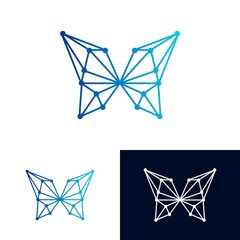 Abstract butterfly logo design creativity 