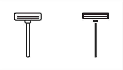 razor icon set. Shaving razor. barber shop sign. Vector Illustration on white background